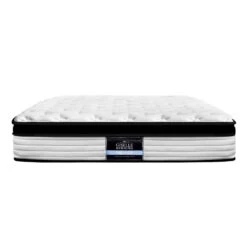 Double Package | Dunelight LED Bed Black & Devon Euro Top Mattress (Medium) -Home Luxe Store devon euro top pocket spring mattress 31cm thick double bedzy australia 817451