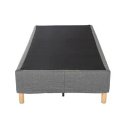 Double Metal Bed Frame Mattress Foundation - Dark Grey -Home Luxe Store double metal bed frame mattress foundation dark grey furniture bedroom bedzy australia 147652