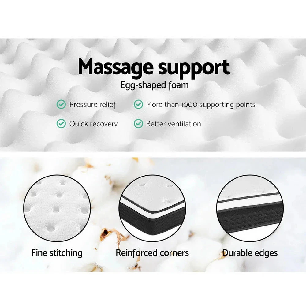 Double Package | Odin Floating Style LED Pinewood Bed Frame & Bonita Pillow Top Mattress (Medium Firm) 13 Double Package | Odin Floating Style LED Pinewood Bed Frame & Bonita Pillow Top Mattress (Medium Firm) - Image 13