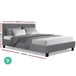 Double Package | Coogee Bed Grey & Normay Series Pillow Top Mattress (Medium Firm) -Home Luxe Store double package coogee bed grey normay series pillow top mattress medium firm bedzy australia 996477