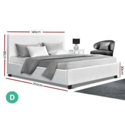 Double Package | Coogee Bed White & Normay Series Pillow Top Mattress (Medium Firm) -Home Luxe Store double package coogee bed white normay series pillow top mattress medium firm bedzy australia 518481