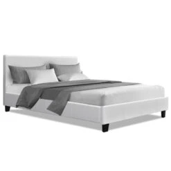 Double Package | Coogee Bed White & Normay Series Pillow Top Mattress (Medium Firm) -Home Luxe Store double package coogee bed white normay series pillow top mattress medium firm bedzy australia 930513