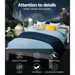 Double Package | Gibson Bed White & Normay Series Pillow Top Mattress (Medium Firm) -Home Luxe Store double package gibson bed white normay series pillow top mattress medium firm bedzy australia 969323