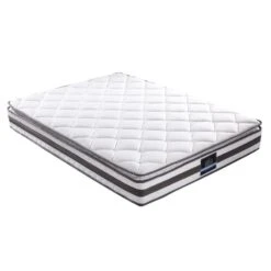 Double Package | Kewarra Bed White & Normay Series Pillow Top Mattress (Medium Firm) -Home Luxe Store double package kewarra bed white normay series pillow top mattress medium firm bedzy australia 948259