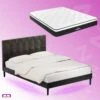 Double Package | Manly LED Bed Frame Black & Bonita Pillow Top Mattress (Medium Firm)