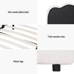 Double Package | Manly LED Bed Frame Black & Bonita Pillow Top Mattress (Medium Firm) -Home Luxe Store double package manly led bed frame black bonita pillow top mattress medium firm baby kids kids furniture kids beds bed frames bedzy australia 306967