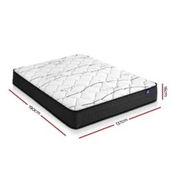 Double Package | Ted Metal Bed Black & Glay Bonnell Spring Mattress (Medium Firm) 18 Double Package | Ted Metal Bed Black & Glay Bonnell Spring Mattress (Medium Firm) -Home Luxe Store double package ted metal bed black glay bonnell spring mattress medium firm bedzy australia 507329