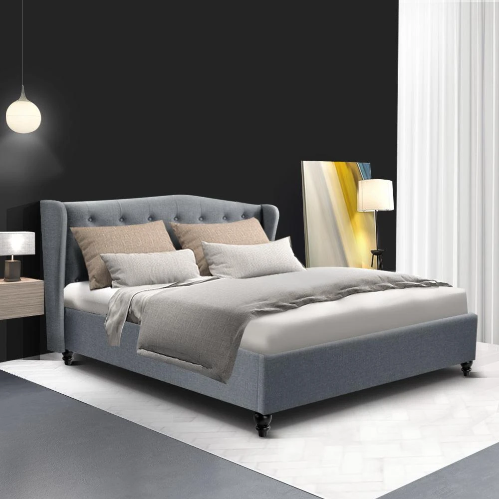 Double Premium Package | Altona Bed Grey, Luna Series Euro Top Mattress (Medium Firm) & Bamboo Mattress Topper! 2 Double Premium Package | Altona Bed Grey, Luna Series Euro Top Mattress (Medium Firm) & Bamboo Mattress Topper! - Image 2