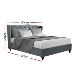 Double Premium Package | Altona Bed Grey, Algarve Euro Top Mattress (Medium Firm) & Pillowtop Mattress Topper! -Home Luxe Store double premium package altona bed grey luna series euro top mattress medium firm pillowtop mattress topper bedzy australia abn 18 642 972 209 993918