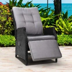 Elara Outdoor Recliner Patio Chair Black -Home Luxe Store elara outdoor recliner patio chair black bedzy australia abn 18 642 972 209 778835