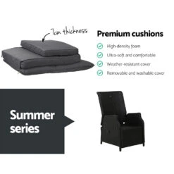 Elara Outdoor Recliner Patio Chair Black -Home Luxe Store elara outdoor recliner patio chair black bedzy australia abn 18 642 972 209 815793