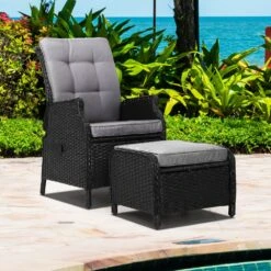Ella Outdoor Recliner Patio Chair Black -Home Luxe Store ella outdoor recliner patio chair black bedzy australia abn 18 642 972 209 429069