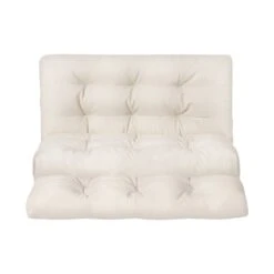 Floor Lounge Sofa Bed 2 Seater Pillow Leather White -Home Luxe Store floor lounge sofa bed 2 seater pillow leather white furniture living room bedzy australia 624803