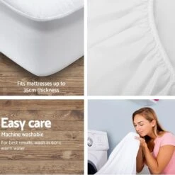 King Single Size Waterproof Bamboo Mattress Protector -Home Luxe Store giselle bedding king single size waterproof bamboo mattress protector bedzy australia 818093