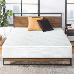 10cm Thick Deluxe Memory Foam Mattress Topper Cool Gel - King -Home Luxe Store giselle bedding memory foam mattress topper cool gel bed mat bamboo 10cm king bedzy australia abn 18 642 972 209 779363