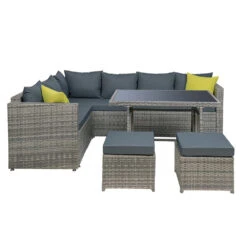 Hamilton 8 Seat Corner Outdoor Dining Setting - Grey -Home Luxe Store hamilton 8 seat corner outdoor dining setting grey bedzy australia abn 18 642 972 209 399357