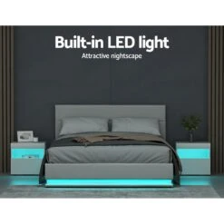 Henley Queen Gas Lift Storage Bed Frame With LED Lights – White 17 Henley Queen Gas Lift Storage Bed Frame With LED Lights – White -Home Luxe Store henley led storage queen bed frame white bedzy australia 864665