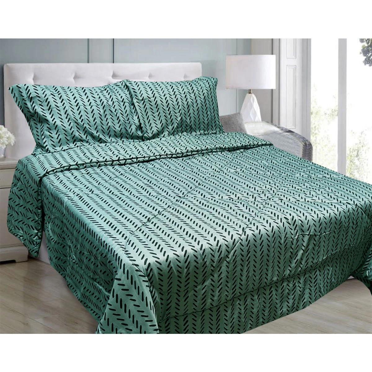 Hotel Living 3 Pce Light Weight Comforter Set Queen/King Oscar Herringbone 1 Hotel Living 3 Pce Light Weight Comforter Set Queen/King Oscar Herringbone