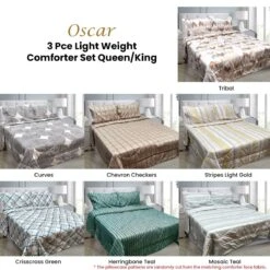 Hotel Living 3 Pce Light Weight Comforter Set Queen/King Oscar Herringbone 5 Hotel Living 3 Pce Light Weight Comforter Set Queen/King Oscar Herringbone -Home Luxe Store hotel living 3 pce light weight comforter set queenking oscar herringbone home garden bedding bedzy australia 960181