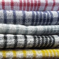 Hotel Living Checkered Set Of 5 Cotton Tea Towels -Home Luxe Store hotel living checkered set of 5 cotton tea towels home garden kitchenware bedzy australia 332664