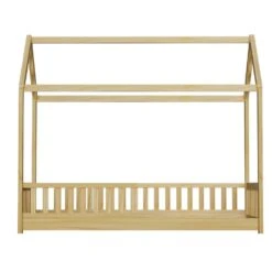 House Style Kids Single Bed Frame - Oak 8 House Style Kids Single Bed Frame - Oak -Home Luxe Store house style kids single bed frame oak furniture bedroom bedzy australia 402061