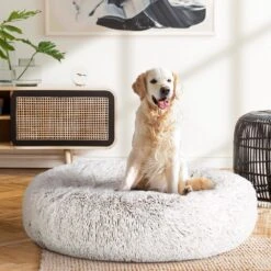 Dog Bed Pet Bed Cat Large 90cm White -Home Luxe Store ipet dog bed pet bed cat large 90cm white pet care dog supplies bedzy australia 281943