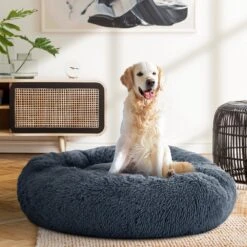 Pet Bed Dog Bed Cat Large 90cm Dark Grey -Home Luxe Store ipet pet bed dog bed cat large 90cm dark grey pet care dog supplies bedzy australia 120850