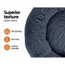 Pet Bed Dog Bed Cat Large 90cm Dark Grey -Home Luxe Store ipet pet bed dog bed cat large 90cm dark grey pet care dog supplies bedzy australia 472751