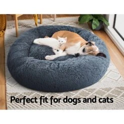 Pet Bed Dog Bed Cat Large 90cm Dark Grey -Home Luxe Store ipet pet bed dog bed cat large 90cm dark grey pet care dog supplies bedzy australia 575435
