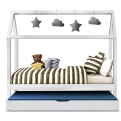 Kids Holy Wooden Single Bed Frame White -Home Luxe Store kids holy wooden single bed frame white bedzy australia 483537