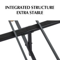 King Metal Bed Frame Mattress Foundation - Dark Grey -Home Luxe Store king metal bed frame mattress foundation dark grey furniture bedroom bedzy australia 658517