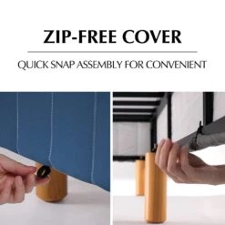 King Metal Bed Frame Mattress Foundation - Dark Grey -Home Luxe Store king metal bed frame mattress foundation dark grey furniture bedroom bedzy australia 703013