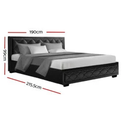 King Package | Bronte Bed Black & Bonita Euro Top Mattress (Medium Firm) -Home Luxe Store king package bronte bed black bonita euro top mattress medium firm bedzy australia abn 18 642 972 209 177611