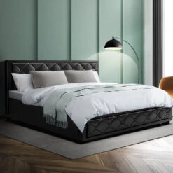 King Package | Bronte Bed Black & Bonita Euro Top Mattress (Medium Firm) -Home Luxe Store king package bronte bed black bonita euro top mattress medium firm bedzy australia abn 18 642 972 209 180841