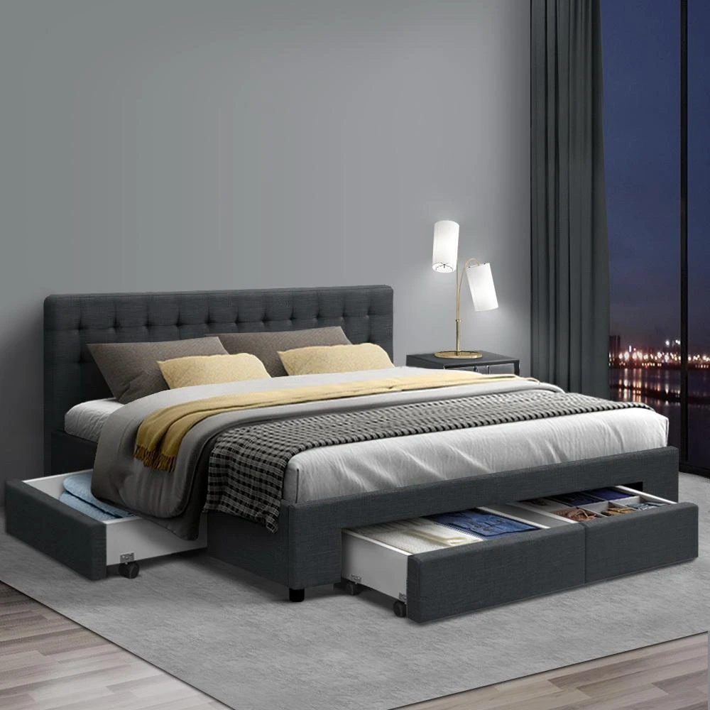 King Premium Package | Trinity Bed Charcoal, Algarve Euro Top Mattress (Medium Firm) & Deluxe Mattress Topper! 2 King Premium Package | Trinity Bed Charcoal, Algarve Euro Top Mattress (Medium Firm) & Deluxe Mattress Topper! - Image 2