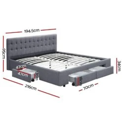 King Premium Package | Trinity Bed Grey, Luna Series Euro Top Mattress (Medium Firm) & Bamboo Mattress Topper! -Home Luxe Store king premium package trinity bed grey luna series euro top mattress medium firm bonus mattress topper bedzy australia 267299