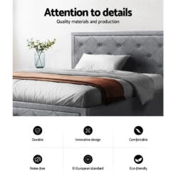 King Single Package | Bronte Storage Bed Frame Grey & Bonita Euro Top Mattress (Medium Firm) -Home Luxe Store king single package bronte storage bed frame grey bonita euro top mattress medium firm bedzy australia abn 18 642 972 209 638670