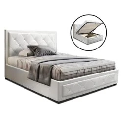 King Single Package | Bronte Storage Bed Frame White & Bonita Euro Top Mattress (Medium Firm) -Home Luxe Store king single package bronte storage bed frame white bonita euro top mattress medium firm bedzy australia abn 18 642 972 209 819140