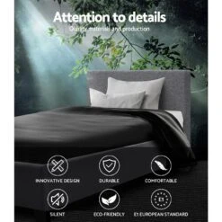 King Single Package | Coogee Bed Grey & Bonita Euro Top Mattress (Medium Firm) -Home Luxe Store king single package coogee bed grey bonita euro top mattress medium firm bedzy australia abn 18 642 972 209 661053