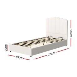King Single Package | Fion Boucle Storage Bed & Bonita Euro Top Mattress (Medium Firm) -Home Luxe Store king single package fion boucle storage bed bonita euro top mattress medium firm baby kids kids furniture kids beds bed frames bedzy australia 759611