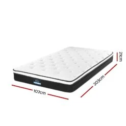 King Single Package | Oslo Metal Bed Frame Black & Bonita Euro Top Mattress (Medium Firm) -Home Luxe Store king single package oslo metal bed frame black bonita euro top mattress medium firm bedzy australia 757553