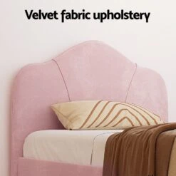 King Single Package | Velvet Pink Bed Frame & Bonita Euro Top Mattress (Medium Firm) -Home Luxe Store king single package velvet pink bed frame bonita euro top mattress medium firm bedzy australia 553582