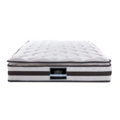 King Single Package | Whitehaven Bed White & Normay Bonnell Spring Pillow Top Mattress (Medium Firm) -Home Luxe Store king single package whitehaven bed white normay bonnell spring pillow top mattress medium firm bedzy australia 163640