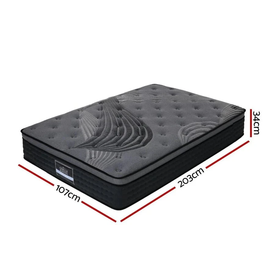 King Single Premium Package | Henley LED Storage Bed Frame Black, Alanya Euro Top Pocket Spring Mattress (Medium Firm) & Pillowtop Mattress Topper 11 King Single Premium Package | Henley LED Storage Bed Frame Black, Alanya Euro Top Pocket Spring Mattress (Medium Firm) & Pillowtop Mattress Topper - Image 11