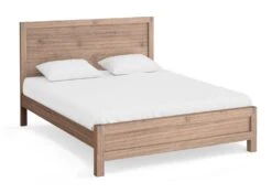 Nowra King Size Solid Wood Veneered Acacia Bed Frame - Oak -Home Luxe Store king size nowra bed frame bedzy australia 619776
