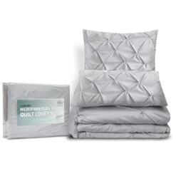 King Size Quilt Cover Set - Grey -Home Luxe Store king size quilt cover set grey bedzy australia 385448