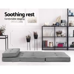 Lounge Floor Chaise Futon Grey -Home Luxe Store lounge floor chaise futon grey bedzy australia 330163