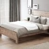 Nowra Queen Size Solid Wood Veneered Acacia Bed Frame - Oak