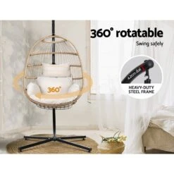 Outdoor Egg Swing Pod Chair Hammock With Stand Beach -Home Luxe Store outdoor egg swing pod chair hammock with stand beach bedzy australia abn 18 642 972 209 207837