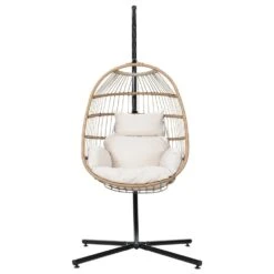 Outdoor Egg Swing Pod Chair Hammock With Stand Beach -Home Luxe Store outdoor egg swing pod chair hammock with stand beach bedzy australia abn 18 642 972 209 426275